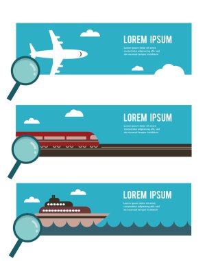 sizin için doğru ulaşım için arama. afiş kümesi