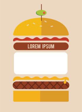 metniniz için bir yer ile büyük hamburger