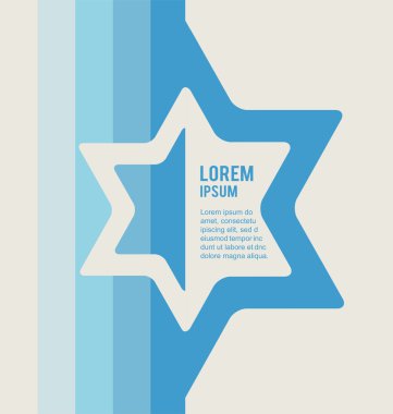 poster of jewish sign of david star with place for text