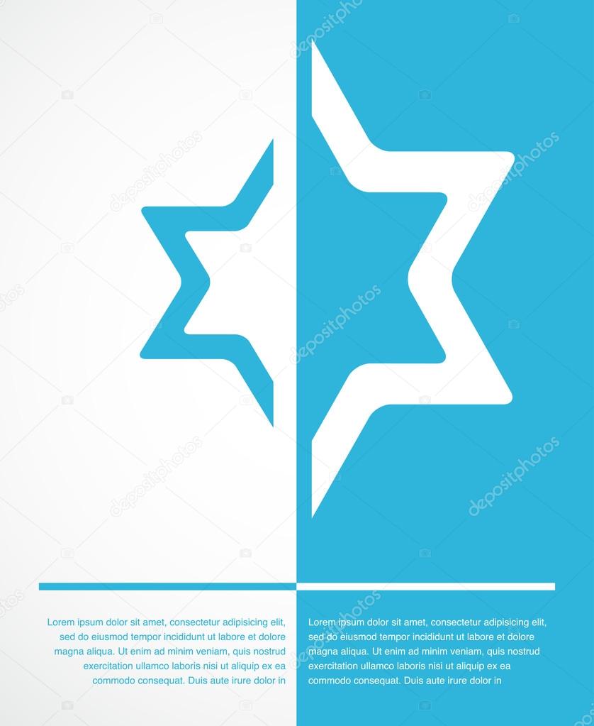 poster of jewish sign of david star with place for text