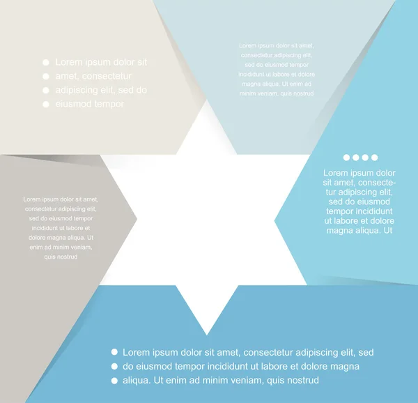 David Star formgivningsmall och infographics, abstrakt bakgrund — Stock vektor