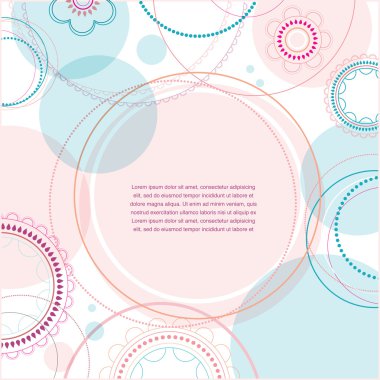 Kabile, bohem Mandala arka plan yuvarlak süsleme ile. Çizilmiş vektör çizim el 