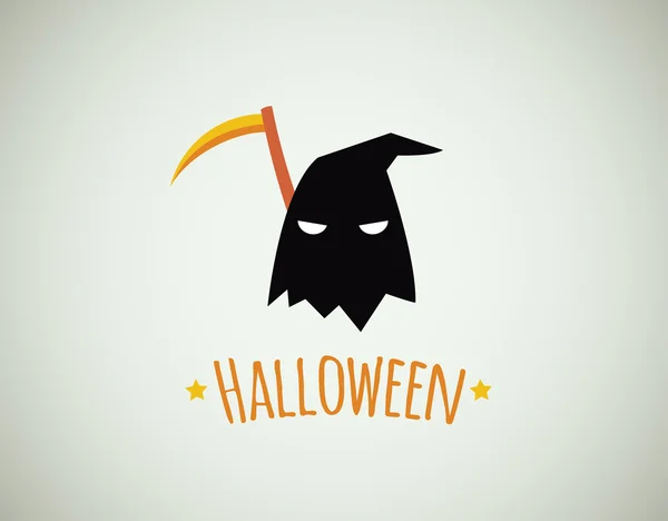 Cartão de Halloween com uma morte nele — Vetor de Stock