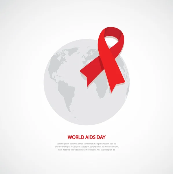 Dia Mundial da Aids, conceito de conscientização para o HIV —  Vetores de Stock