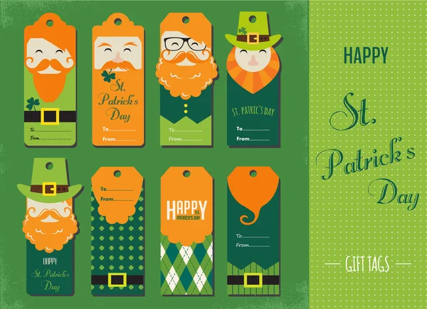 Saint Patricks day gift tags — Stock Vector