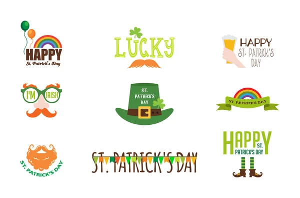 Saint Patricks günü partisi üzerinde vektör düz modern yaratıcı konsept tasarımı. parti davetiye tasarım öğeleri — Stok Vektör