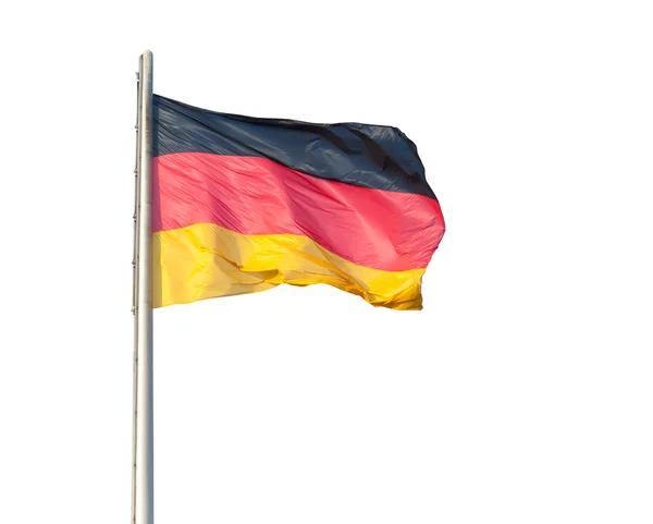 白い背景に分離されたドイツの旗 — ストック写真