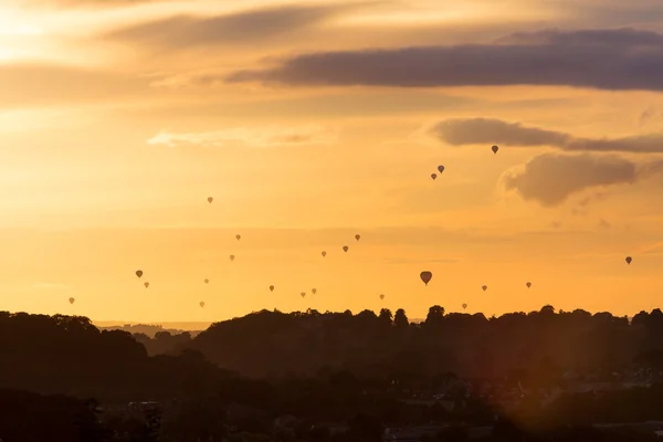 Hot Air Balloons at Sunset — Stock Photo, Image