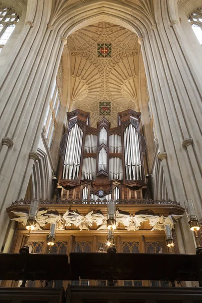 Organ Pipes North Transept Bath Abbey Bath England — Foto de Stock