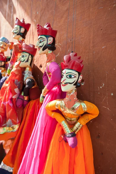 Rajasthani dize kuklalar — Stok fotoğraf
