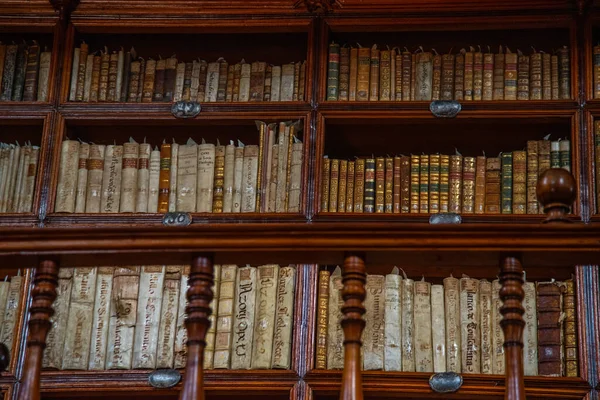 Palafoxiana Bibliothèque Puebla Mexique Vieux Avec Des Meubles Bois Des — Photo