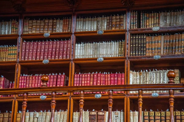 Palafoxiana Bibliothèque Puebla Mexique Vieux Avec Des Meubles Bois Des — Photo