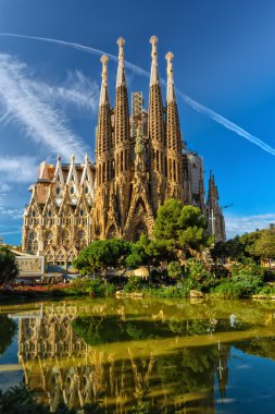 İsa'nın Doğuşu cephe Barcelona'da Sagrada Familia Katedrali
