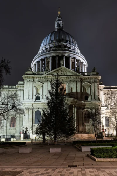 Widok nocny katedry św. Pawła w Londynie — Zdjęcie stockowe