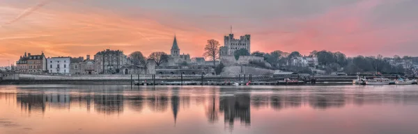 Gryning över historiska Rochester — Stockfoto