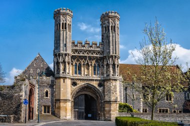 Gate of St Augustine's Abbey in Canterbury, England. Abbey was f clipart