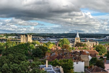 Hava panoramik şehir Rochester kent, İngiltere