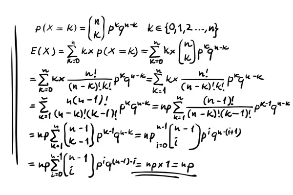 Matematiska formler vektor illustration — Stock vektor