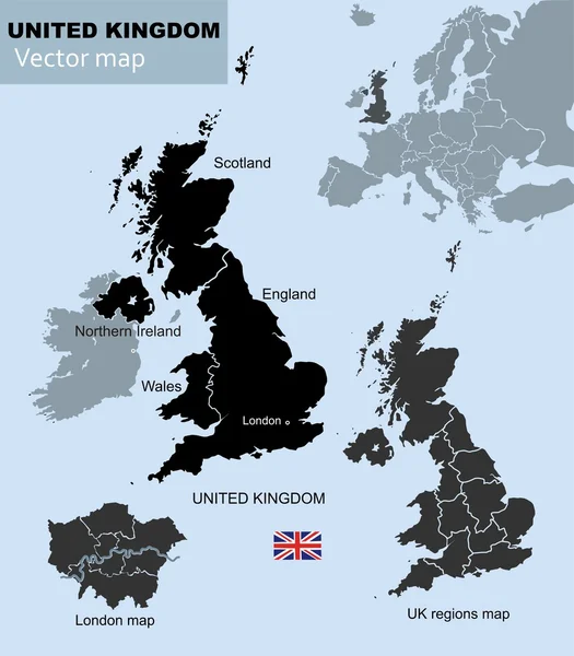 Países del Reino Unido — Vector de stock