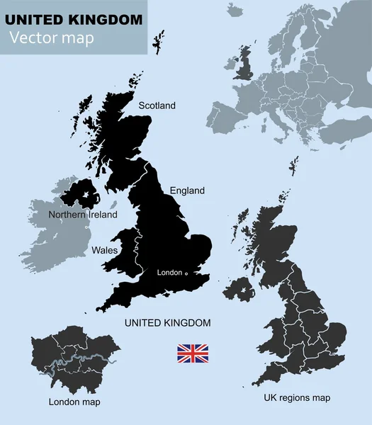 Regno Unito Paesi — Vettoriale Stock