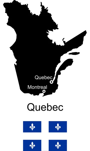 Quebec provinsen karta — Stock vektor