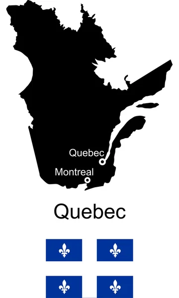 Karte der Provinz Quebec — Stockvektor