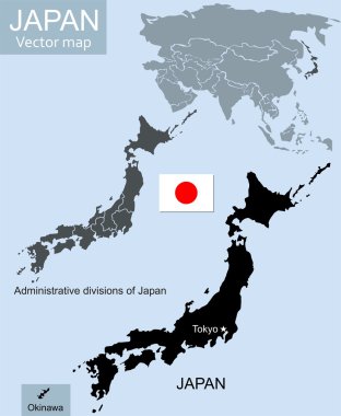 Japonya coğrafi harita