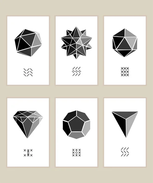 Kaarten met geometrische vormen — Stockvector