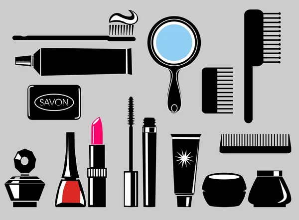 Conjunto de ícones de beleza e maquiagem — Vetor de Stock