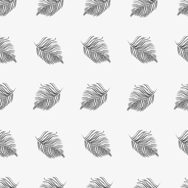 Modèle vectoriel sans couture avec plumes — Image vectorielle