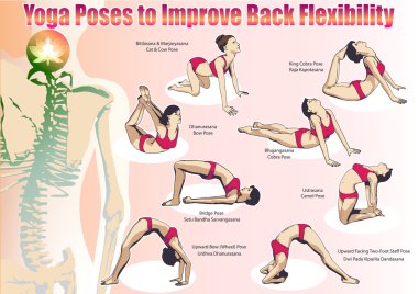 Arka esneklik artırmak için yoga Poses