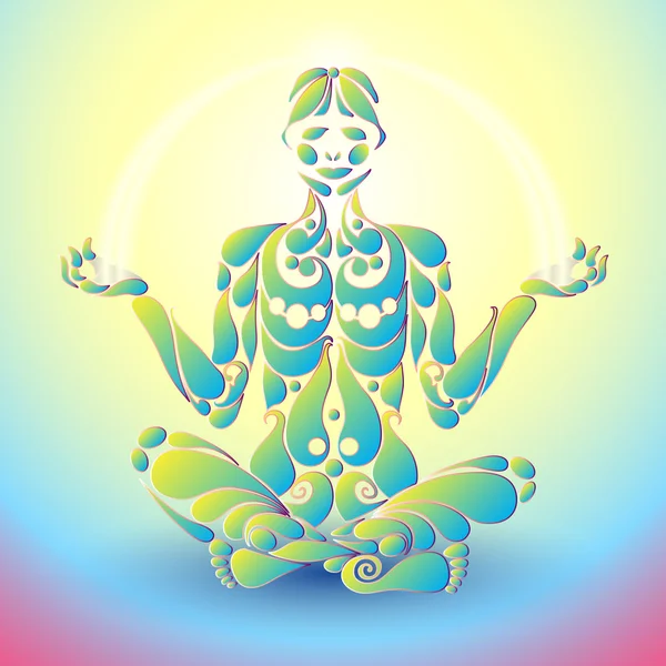Le Lotus du Yoga — Image vectorielle