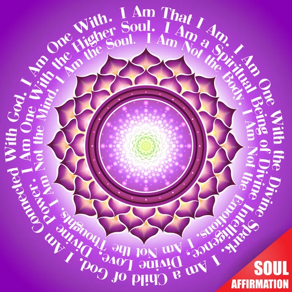 The Soul Affirmation — Stock Vector