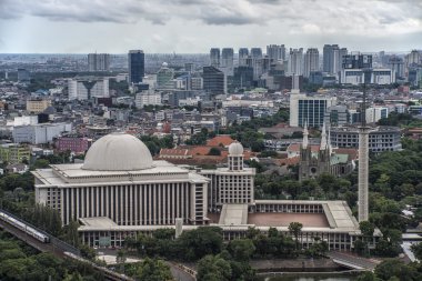 Jakarta city panorama clipart