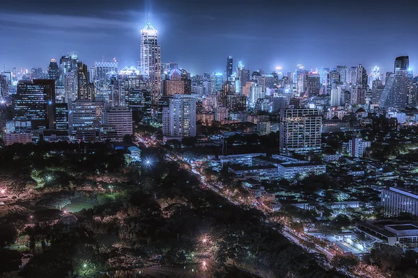 Crepúsculo da cidade de Bangkok — Fotografia de Stock