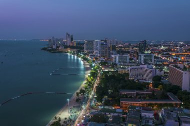 Pattaya city alacakaranlık