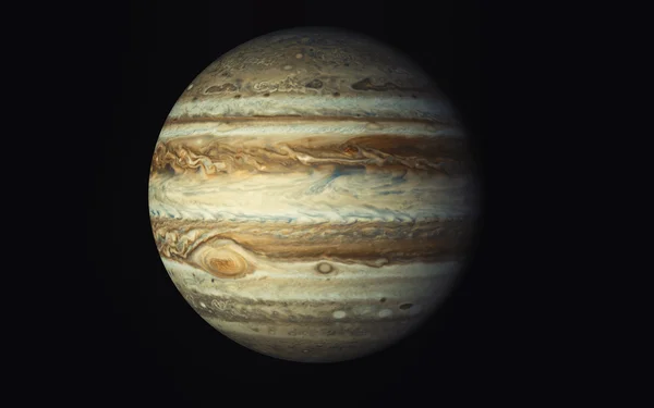 Jupiter black background — Stock Photo, Image