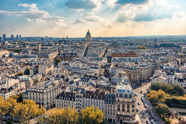 Parijse Stad Panorama Overdag — Stockfoto