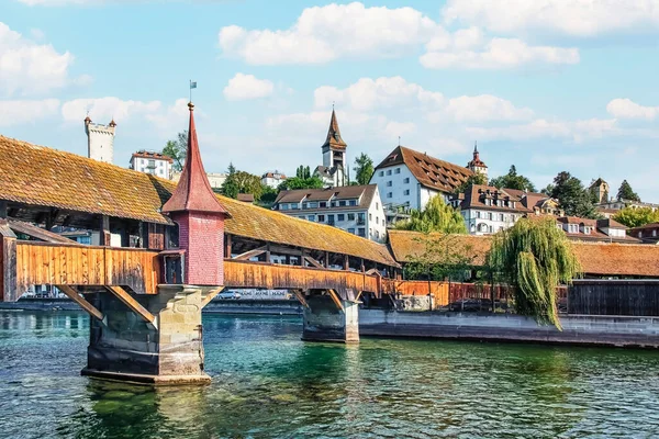 Lucerna Città Giorno Svizzera — Foto Stock