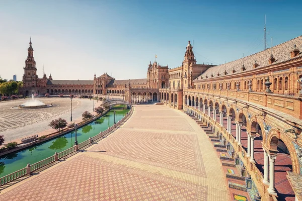 Plaza Espana Στη Σεβίλλη Ανδαλουσία Ισπανία — Φωτογραφία Αρχείου