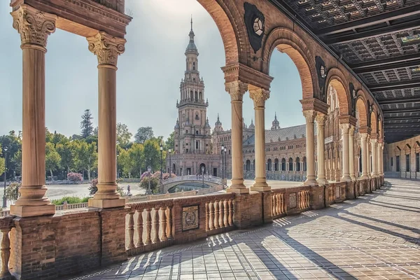 Seville Endülüs Spanya Daki Plaza Espana — Stok fotoğraf