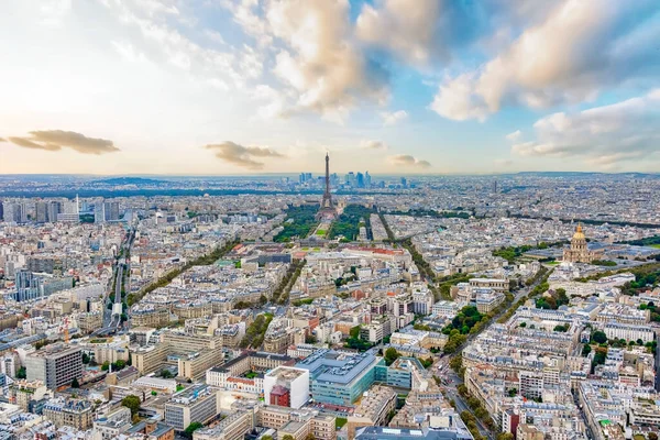 Panorama Cidade Paris Pôr Sol — Fotografia de Stock