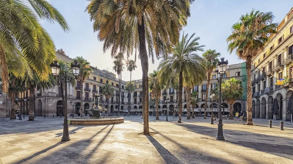 Placa Reial Στη Βαρκελώνη Την Ημέρα Ισπανία — Φωτογραφία Αρχείου