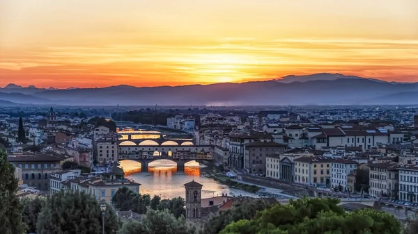 Florencia Ciudad Atardecer Italia — Foto de Stock