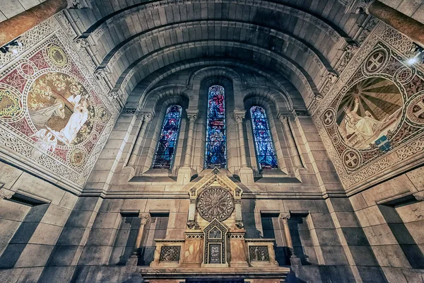 Dentro Basílica Del Sacre Coeur París — Foto de Stock