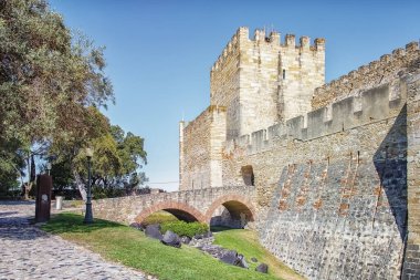 Sao Jorge Castle in Lisbon City clipart
