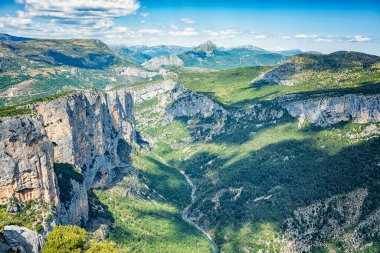 Fransa, Provence 'deki Castellane yakınlarındaki Verdon Kanyonu