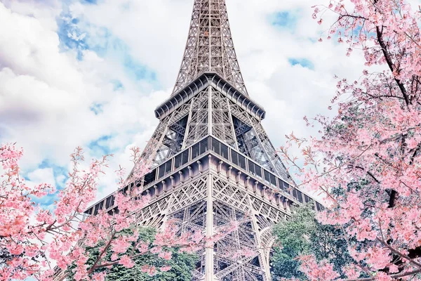 Eiffeltoren Parijs Het Voorjaar — Stockfoto