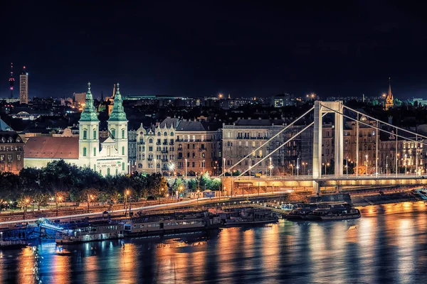 Die Stadt Budapest Bei Nacht — Stockfoto
