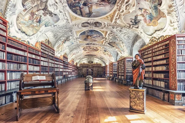 Biblioteca Mosteiro Strahov Praga — Fotografia de Stock